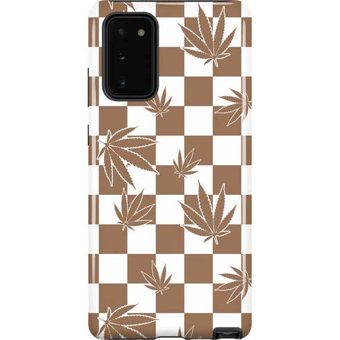 Marijuana Brown Checkered Galaxy Note20 5G Pro Case