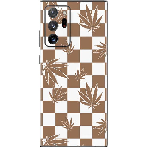 Marijuana Brown Checkered Galaxy Note20 Ultra 5G Skin
