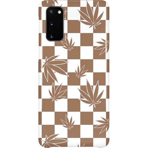 Marijuana Brown Checkered Galaxy S20 Lite Case