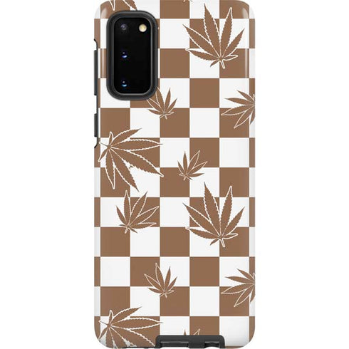 Marijuana Brown Checkered Galaxy S20 Pro Case