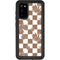 Marijuana Brown Checkered Galaxy S20 Waterproof Case