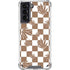 Marijuana Brown Checkered Galaxy S21 5G Clear Case