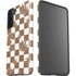 Marijuana Brown Checkered Galaxy S21 FE Pro Case
