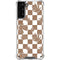 Marijuana Brown Checkered Galaxy S21 Plus 5G Clear Case