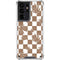 Marijuana Brown Checkered Galaxy S21 Ultra 5G Clear Case