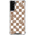 Marijuana Brown Checkered Galaxy S22 Plus Clear Case