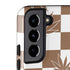 Marijuana Brown Checkered Galaxy S22 Plus Pro Case