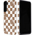 Marijuana Brown Checkered Galaxy S22 Plus Pro Case