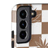 Marijuana Brown Checkered Galaxy S22 Pro Case