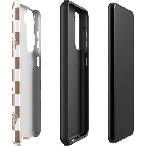 Marijuana Brown Checkered Galaxy S22 Pro Case