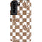 Marijuana Brown Checkered Galaxy S22 Pro Case