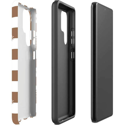 Marijuana Brown Checkered Galaxy S22 Ultra Pro Case