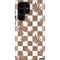 Marijuana Brown Checkered Galaxy S22 Ultra Pro Case