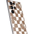 Marijuana Brown Checkered Galaxy S22 Ultra Skin