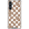 Marijuana Brown Checkered Galaxy S23 FE Clear Case