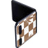 Marijuana Brown Checkered Galaxy Z Flip Skin
