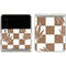 Marijuana Brown Checkered Galaxy Z Flip3 5G Skin