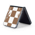 Marijuana Brown Checkered Galaxy Z Flip5 5G Skin