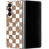 Marijuana Brown Checkered Galaxy Z Fold4 5G Skin