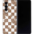 Marijuana Brown Checkered Galaxy Z Fold4 5G Skin