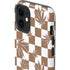 Marijuana Brown Checkered iPhone 12 Impact Case