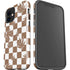 Marijuana Brown Checkered iPhone 12 Impact Case