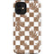 Marijuana Brown Checkered iPhone 12 Mini Impact Case