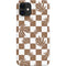 Marijuana Brown Checkered iPhone 12 Mini Lite Case