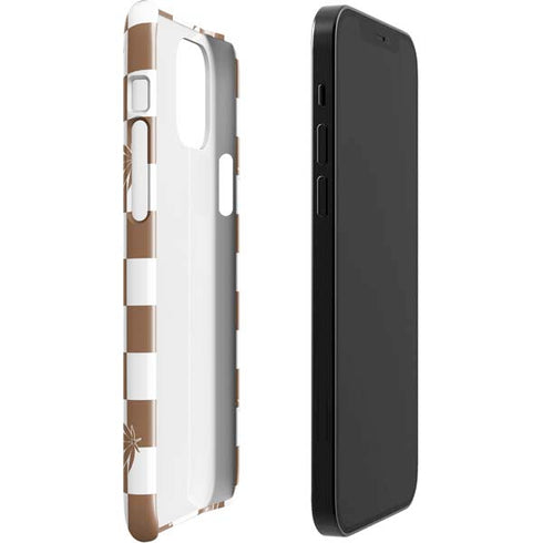 Marijuana Brown Checkered iPhone 12 Mini Lite Case