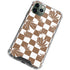 Marijuana Brown Checkered iPhone 12 Pro Clear Case