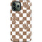 Marijuana Brown Checkered iPhone 12 Pro Impact Case