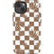 Marijuana Brown Checkered iPhone 13 Impact Case