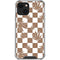 Marijuana Brown Checkered iPhone 13 Mini Clear Case