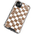 Marijuana Brown Checkered iPhone 13 Mini Clear Case