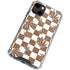 Marijuana Brown Checkered iPhone 14 Clear Case