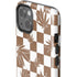 Marijuana Brown Checkered iPhone 14 Plus Impact Case