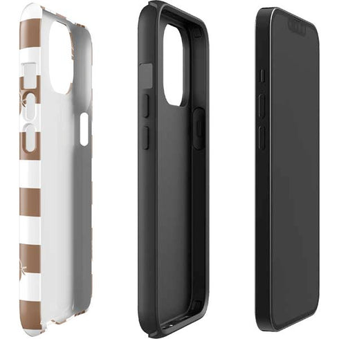 Marijuana Brown Checkered iPhone 14 Plus Impact Case