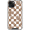 Marijuana Brown Checkered iPhone 14 Plus Clear Case
