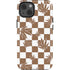 Marijuana Brown Checkered iPhone 15 Impact Case