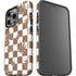 Marijuana Brown Checkered iPhone 14 Pro Impact Case