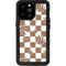 Marijuana Brown Checkered iPhone 14 Pro Max Waterproof Case