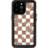 Marijuana Brown Checkered iPhone 14 Pro Max Waterproof Case
