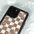 Marijuana Brown Checkered iPhone 14 Pro Max Waterproof Case