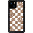 Marijuana Brown Checkered iPhone 15 Plus Waterproof Case