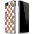 Marijuana Brown Checkered iPhone SE (2nd & 3rd Gen) Clear Case