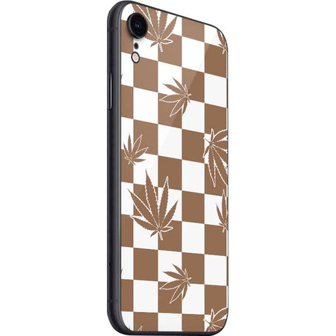 Marijuana Brown Checkered iPhone SE (2nd & 3rd Gen) Skin