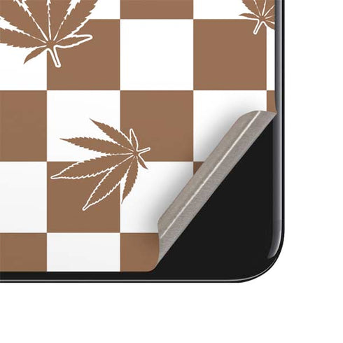 Marijuana Brown Checkered iPhone SE (2nd & 3rd Gen) Skin