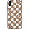 Marijuana Brown Checkered iPhone X Skin