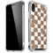 Marijuana Brown Checkered iPhone XR Clear Case
