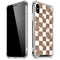 Marijuana Brown Checkered iPhone XS Max Clear Case